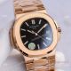 Swiss Copy Patek Philippe Rose Gold Black Dial Nautilus Watch PPF Cal.324 40mm (6)_th.jpg